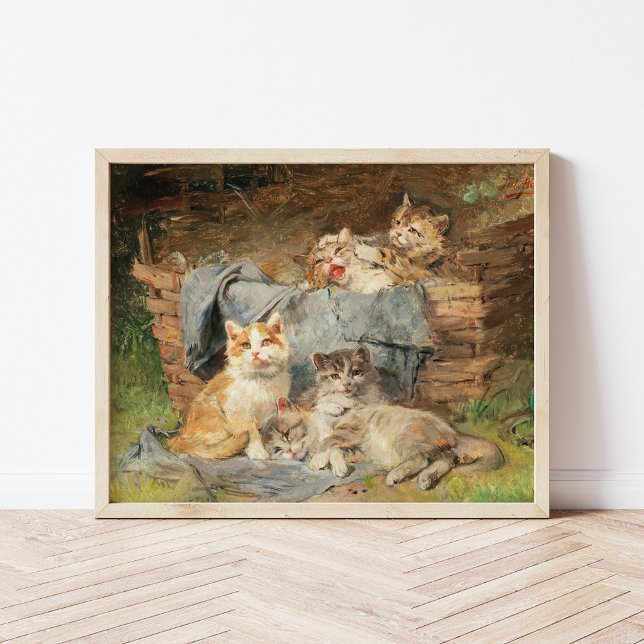 Spelande katter | Julius Adam the Younger Poster (Skapare uppladdad)
