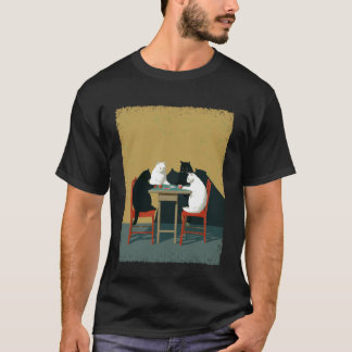 Spelande katter som spelar poker t shirt