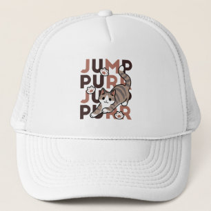 Spelande kattjumpönsdesign - pumpform - Pun Purr P Keps