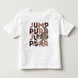 Spelande kattjumpönsdesign - pumpform - Pun Purr P T Shirt