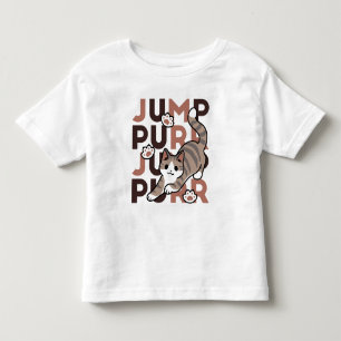 Spelande kattjumpönsdesign - pumpform - Pun Purr P T Shirt