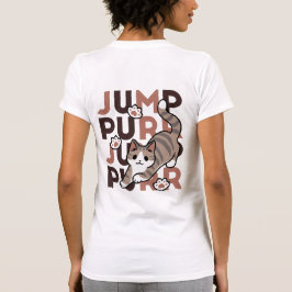 Spelande kattjumpönsdesign - pumpform - Pun Purr P T Shirt