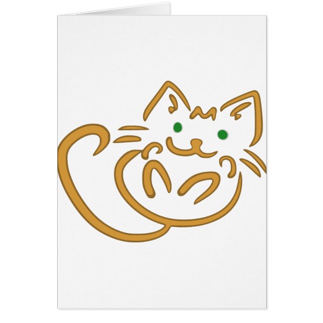 Spelande Kattunge Hälsningskort (Framsidan)