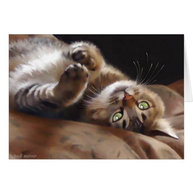 Spelande Kattunge OBS Kort (Framsidan Horizontal)