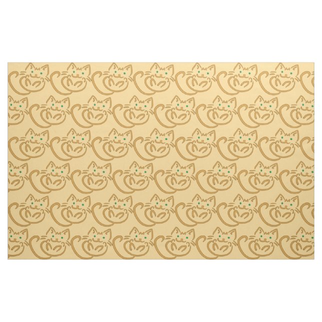 Spelande Kattunge Tyg (Fat Quarter)