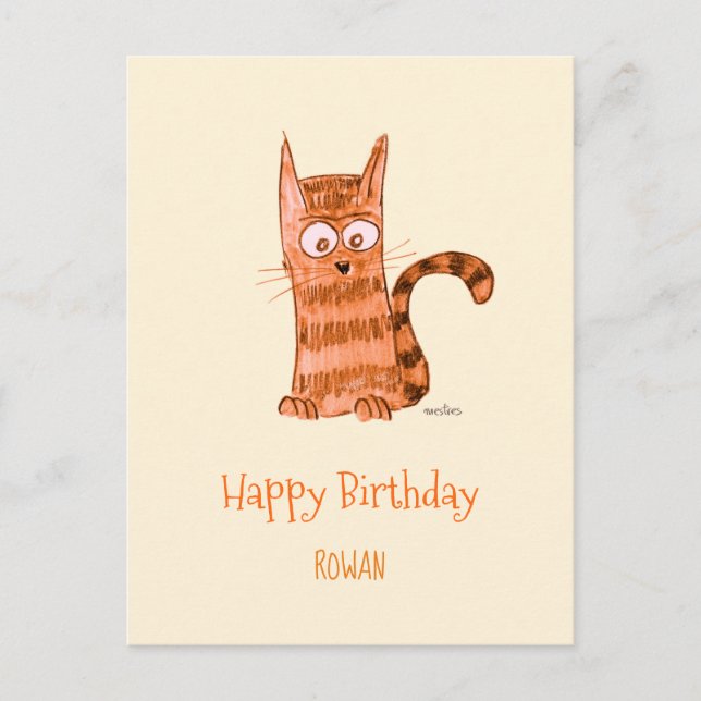 Spelande kattunge vykort (Framsida)