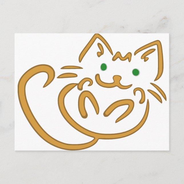 Spelande Kattunge Vykort (Framsida)