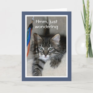 Spelande Kitten Birthday Card Kort