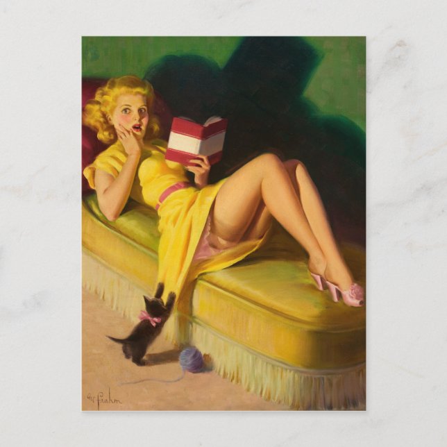 Spelande Kitten Vykort (Framsida)