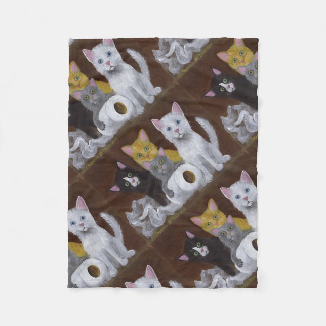 Spelande kittens fleecefilt (Framsidan)