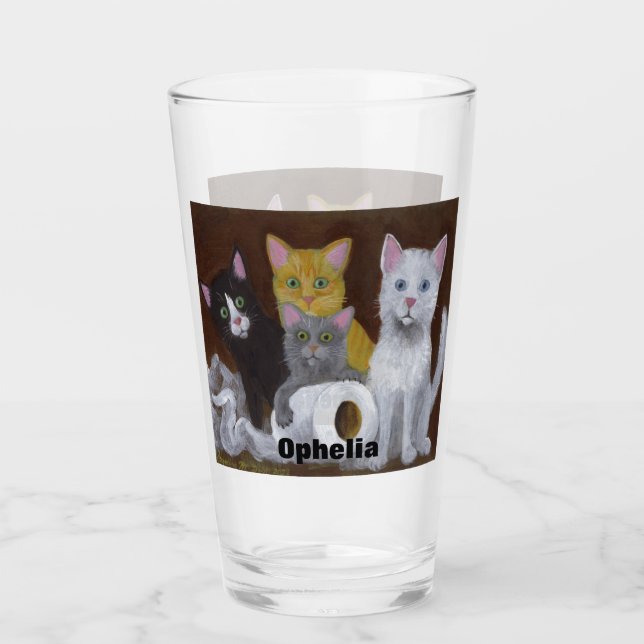 Spelande kittens glaskopp (Framsida)