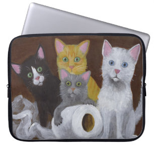 Spelande kittens laptop fodral
