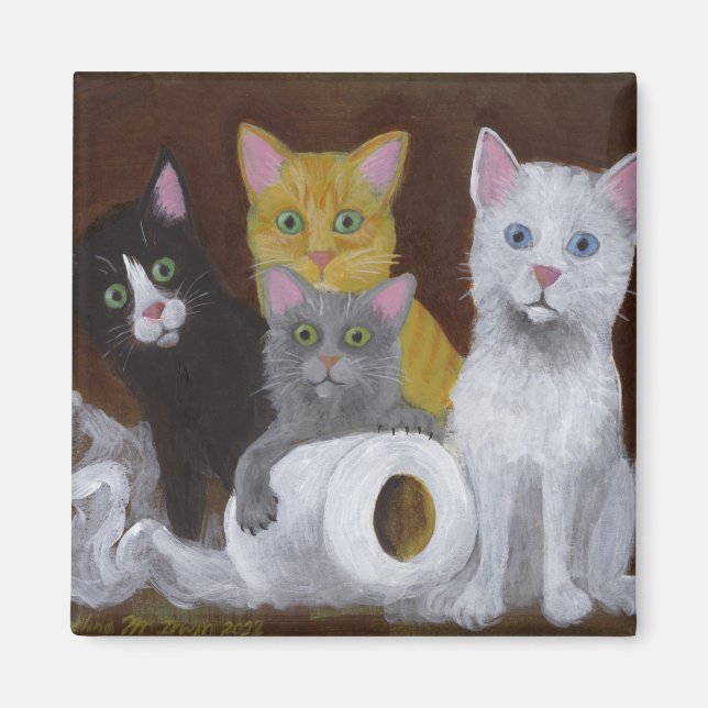 Spelande kittens magnet (Framsidan)