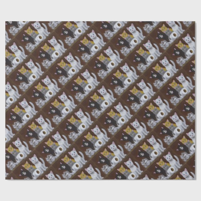 Spelande kittens presentpapper (Platt)