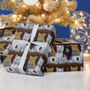 Spelande kittens presentpapper