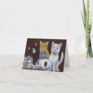 Spelande kittens tack kort