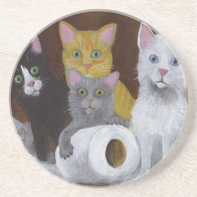 Spelande kittens underlägg (Framsidan)