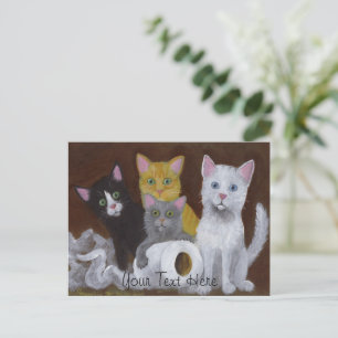 Spelande kittens vykort