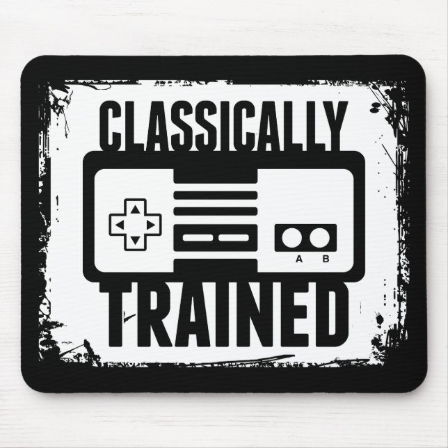 Spelande - Klassiskt utbildat - Lustigt videospel Musmatta (Framsidan)