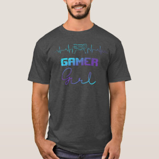 Spelande Kvinnor Tjejer Hjärtslag Videospel Kontro T Shirt