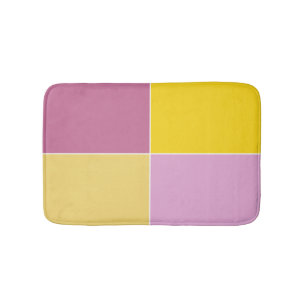 Spelande Lemon Raspberry Squares Badrumsmatta