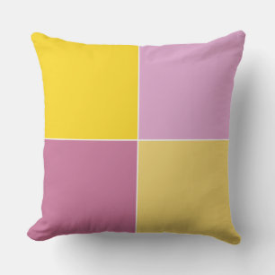 Spelande Lemon Raspberry Squares Kudde