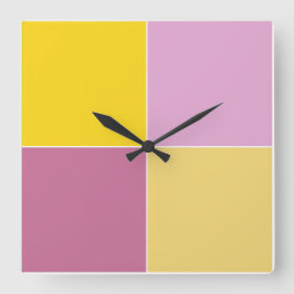 Spelande Lemon Raspberry-torg Fyrkantig Klocka