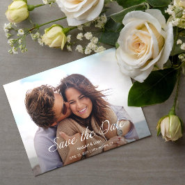 Spelande Lycklig Photo Bröllop spara datum Inbjudningar