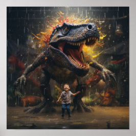 Spelande majoritet: Giant Dinosaur och Little Chin Poster