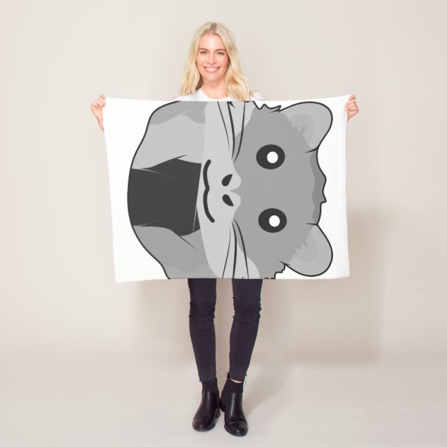 Spelande minimalistisk hamster fleecefilt (På plats)