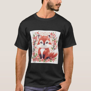 Spelande och Elegant vår röda panda och Cherry Blo T Shirt