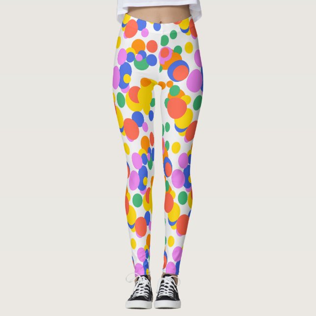 Spelande omloppsbana: Abstrakt Circles Leggings (Framsida)