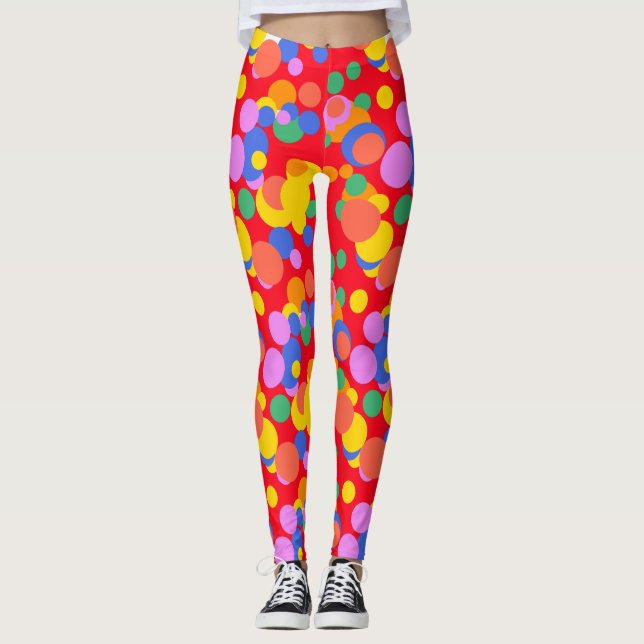 Spelande omloppsbana: Abstrakt Circles Leggings (Framsida)