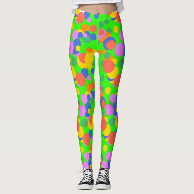 Spelande omloppsbana: Abstrakt Circles Leggings (Framsida)