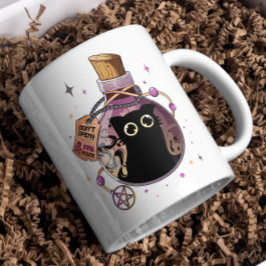 Spelande ondskefullt kattmonster som fångats i Pot Kaffemugg