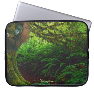 Spelande Orangutan & i Borneo Jungle Laptop Fodral