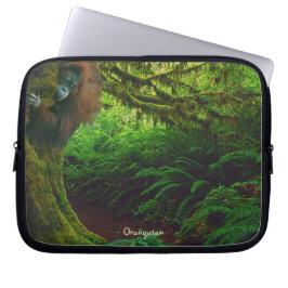 Spelande Orangutan i Borneo Jungle Laptop Fodral