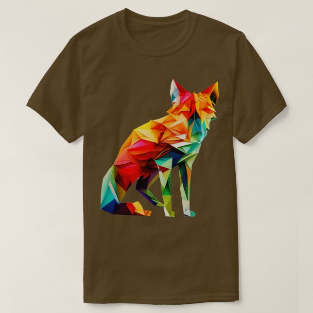 Spelande Origami Fox T Shirt (Design framsida)