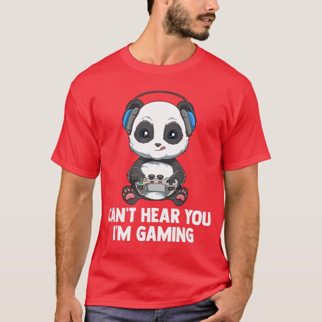 Spelande Panda pojke T Shirt (Framsida)