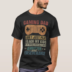Spelande Pappa Fader Fars Dag Video Spelare Pappa T Shirt