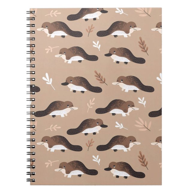 Spelande Platypus Mönster Anteckningsbok (Framsidan)