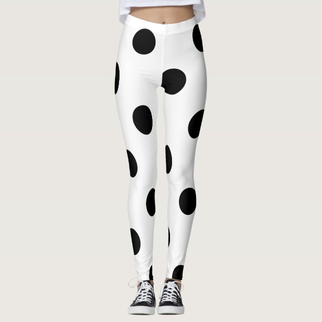 Spelande Polka dots: Kompilera och Snyggt Leggings (Framsida)
