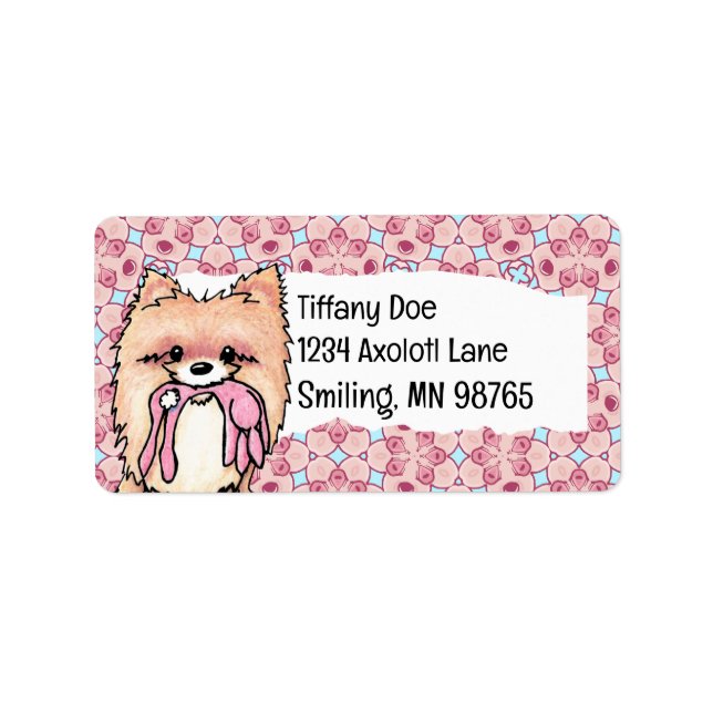 Spelande pom adressetikett (Framsidan)