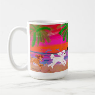 Spelande Pudel i Florida Kaffemugg