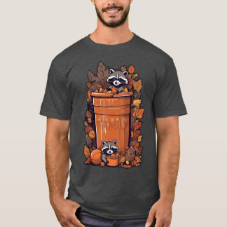 Spelande Raccoon Spädbarn - Fall Sopor Tunna Ävent T Shirt