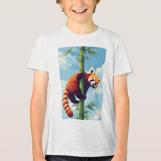 Spelande Red Panda Pixel Art T-Shirt