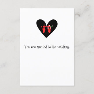 Spelande Roligt hummer Bröllop Inbjudningar