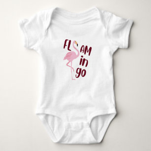 Spelande Rosa Flamingo Typography Art T Shirt