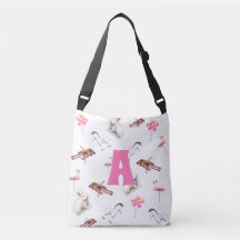 Spelande Rosa Monogrammed Mönster