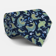 Spelande Sälar Deep Blue Neck Tie
